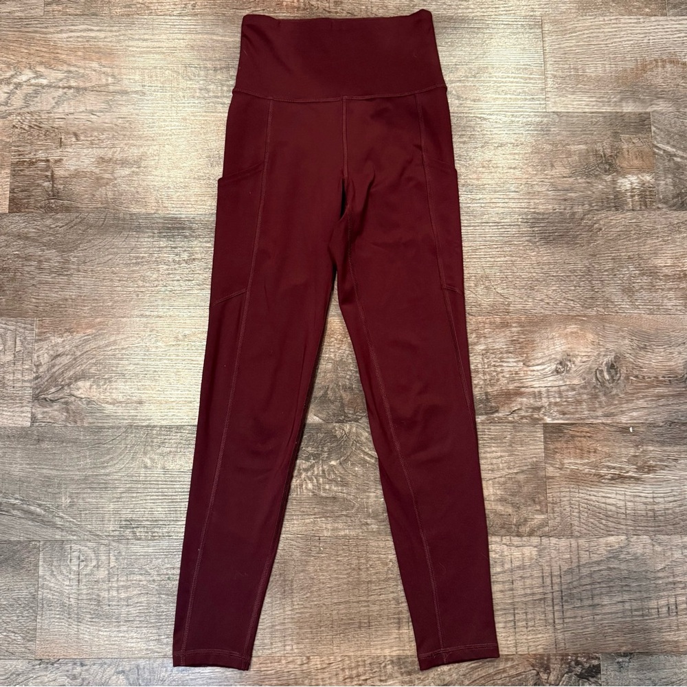 American Eagle The Everything Pocket Leggings Maroon Workout Activewear XS